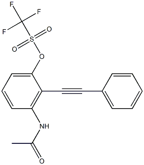  Trifluoromethanesulfonic acid 3-acetylamino-2-(phenylethynyl)phenyl ester