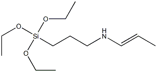 3-(トリエトキシシリル)-N-(1-プロペニル)プロパン-1-アミン 化学構造式