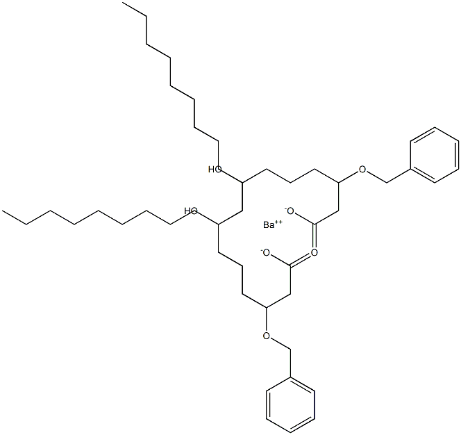Bis(3-benzyloxy-7-hydroxystearic acid)barium salt Structure