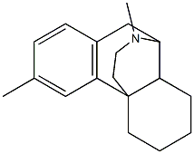 1,2,3,9,10,10a-Hexahydro-6,11-dimethyl-4H-10,4a-(iminoethano)phenanthrene 结构式