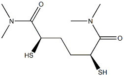 (2R,5S)-N,N,N',N'-Tetramethyl-2,5-dimercaptoadipamide Struktur
