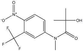 2-Hydroxy-2,N-dimethyl-N-(4-nitro-3-trifluoromethylphenyl)propionamide 结构式