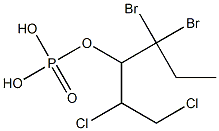 Phosphoric acid hydrogen (1,1-dibromopropyl)(2,3-dichloropropyl) ester 结构式