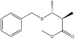 (2S,3R)-3-Benzylthio-2-methylbutanoic acid methyl ester Structure