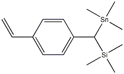 1-[4-[(Trimethylsilyl)(trimethylstannyl)methyl]phenyl]ethene Structure