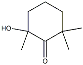 2-Hydroxy-2,6,6-trimethylcyclohexane-1-one,,结构式