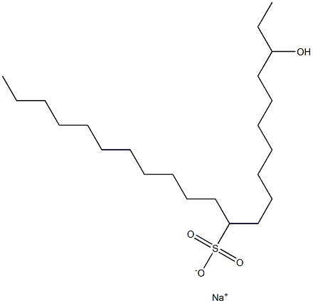 3-Hydroxydocosane-11-sulfonic acid sodium salt 结构式