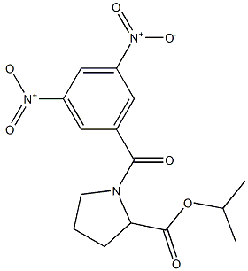 (1S)-1-(3,5-Dinitrobenzoyl)pyrrolidine-2-carboxylic acid isopropyl ester,,结构式