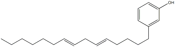 3-(5,8-ペンタデカジエニル)フェノール 化学構造式
