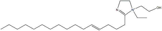 1-Ethyl-2-(4-hexadecenyl)-1-(2-hydroxyethyl)-2-imidazoline-1-ium 结构式