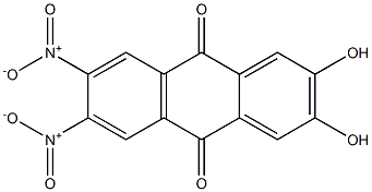 2,3-Dihydroxy-6,7-dinitroanthraquinone Structure