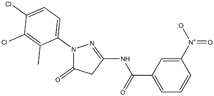 1-(3,4-Dichloro-2-methylphenyl)-3-(3-nitrobenzoylamino)-5(4H)-pyrazolone Structure