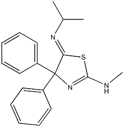 2-(Methylamino)-5-(isopropylimino)-4,4-diphenyl-2-thiazoline 结构式