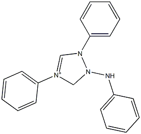 2,3-ジヒドロ-1,4-ジフェニル-2-アニリノ-1H-1,2,4-トリアゾール-4-イウム 化学構造式