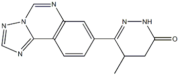 4,5-Dihydro-5-methyl-6-[[1,2,4]triazolo[1,5-c]quinazolin-8-yl]pyridazin-3(2H)-one,,结构式