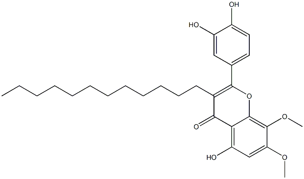 5-Hydroxy-2-(3,4-dihydroxyphenyl)-7,8-dimethoxy-3-dodecyl-4H-1-benzopyran-4-one|