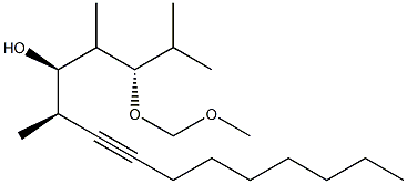 (1R,2R)-2-メチル-1-[(1R,2S)-1,3-ジメチル-2-メトキシメトキシブチル]-3-ウンデシン-1-オール 化学構造式