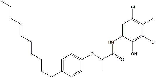 2-[2-(4-Decylphenoxy)propanoylamino]-4,6-dichloro-5-methylphenol