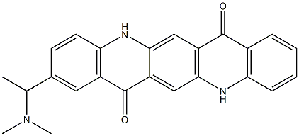 2-[1-(Dimethylamino)ethyl]-5,12-dihydroquino[2,3-b]acridine-7,14-dione 结构式