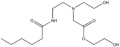 N-[2-(Hexanoylamino)ethyl]-N-(2-hydroxyethyl)aminoacetic acid 2-hydroxyethyl ester Structure