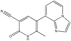 8-[(1,2-Dihydro-2-oxo-3-cyano-6-methylpyridin)-5-yl]imidazo[1,2-a]pyridine,,结构式
