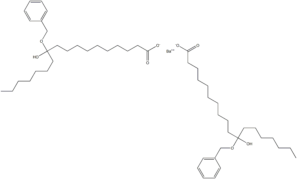 Bis(11-benzyloxy-11-hydroxystearic acid)barium salt,,结构式