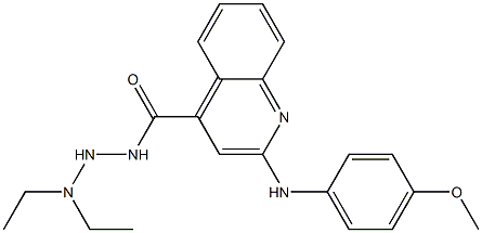 N'-Diethylamino-2-(4-methoxyphenylamino)quinoline-4-carbohydrazide,,结构式