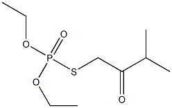 Thiophosphoric acid O,O-diethyl S-(3-methyl-2-oxobutyl) ester,,结构式