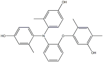 N,N-Bis(4-hydroxy-2-methylphenyl)-2-(5-hydroxy-2,4-dimethylphenoxy)benzenamine Structure