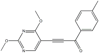 2,4-Dimethoxy-5-[3-oxo-3-(4-methylphenyl)-1-propynyl]pyrimidine Struktur