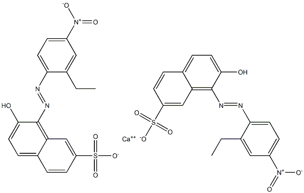 Bis[1-[(2-ethyl-4-nitrophenyl)azo]-2-hydroxy-7-naphthalenesulfonic acid]calcium salt Structure