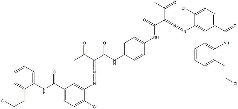 3,3'-[1,4-Phenylenebis[iminocarbonyl(acetylmethylene)azo]]bis[N-[2-(2-chloroethyl)phenyl]-4-chlorobenzamide] Struktur