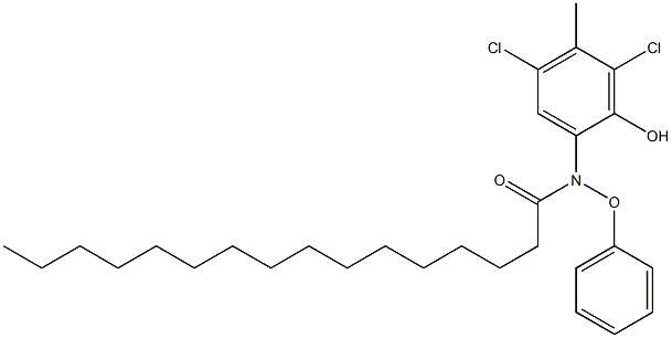 2-(2-Tetradecylphenoxyacetylamino)-4,6-dichloro-5-methylphenol Structure