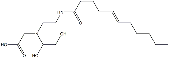 N-(1,2-Dihydroxyethyl)-N-[2-(5-undecenoylamino)ethyl]aminoacetic acid,,结构式