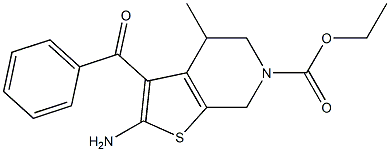 2-Amino-3-benzoyl-4,5,6,7-tetrahydro-4-methyl-6-ethoxycarbonylthieno[2,3-c]pyridine|