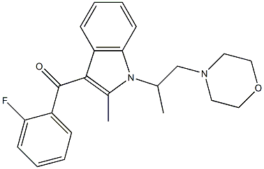 3-(2-Fluorobenzoyl)-2-methyl-1-[1-methyl-2-morpholinoethyl]-1H-indole Struktur