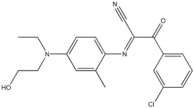 3-(3-Chlorophenyl)-2-[4-[N-ethyl-N-(2-hydroxyethyl)amino]-2-methylphenylimino]-3-oxopropiononitrile