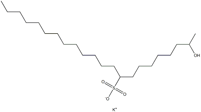 2-Hydroxydocosane-9-sulfonic acid potassium salt Structure