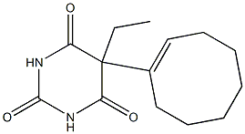 5-(1-Cycloocten-1-yl)-5-ethylbarbituric acid 结构式