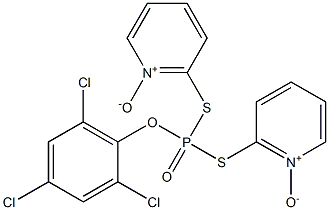 ジチオりん酸O-(2,4,6-トリクロロフェニル)S,S-ジ[(ピリジン1-オキシド)-2-イル] 化学構造式