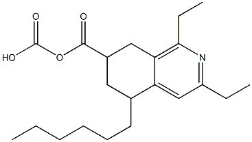 5,6,7,8-Tetrahydro-5-hexylisoquinoline-7,7-dicarboxylic acid diethyl ester Structure
