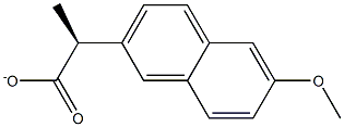 (S)-2-(6-Methoxy-2-naphtyl)propionic acidanion Struktur