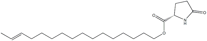 (S)-5-Oxopyrrolidine-2-carboxylic acid 14-hexadecenyl ester Structure
