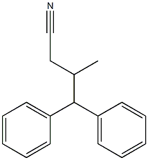 3-メチル-4,4-ジフェニルブチロニトリル 化学構造式