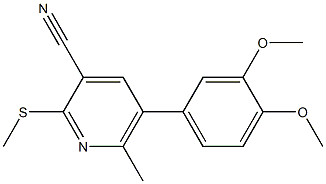 5-(3,4-Dimethoxyphenyl)-6-methyl-2-(methylthio)pyridine-3-carbonitrile