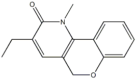 1,5-Dihydro-3-ethyl-1-methyl-2H-[1]benzopyrano[4,3-b]pyridin-2-one,,结构式