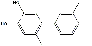 5-Methyl-4-(3,4-dimethylphenyl)benzene-1,2-diol Structure