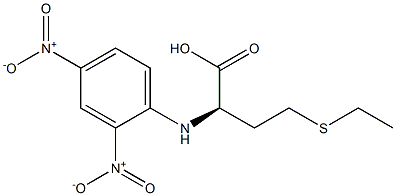 (2R)-4-(エチルチオ)-2-(2,4-ジニトロフェニルアミノ)酪酸 化学構造式