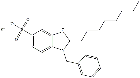 1-Benzyl-2,3-dihydro-2-octyl-1H-benzimidazole-5-sulfonic acid potassium salt Structure
