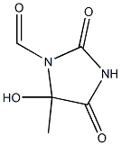 2,4-Dioxo-5-hydroxy-5-methylimidazolidine-1-carbaldehyde,,结构式